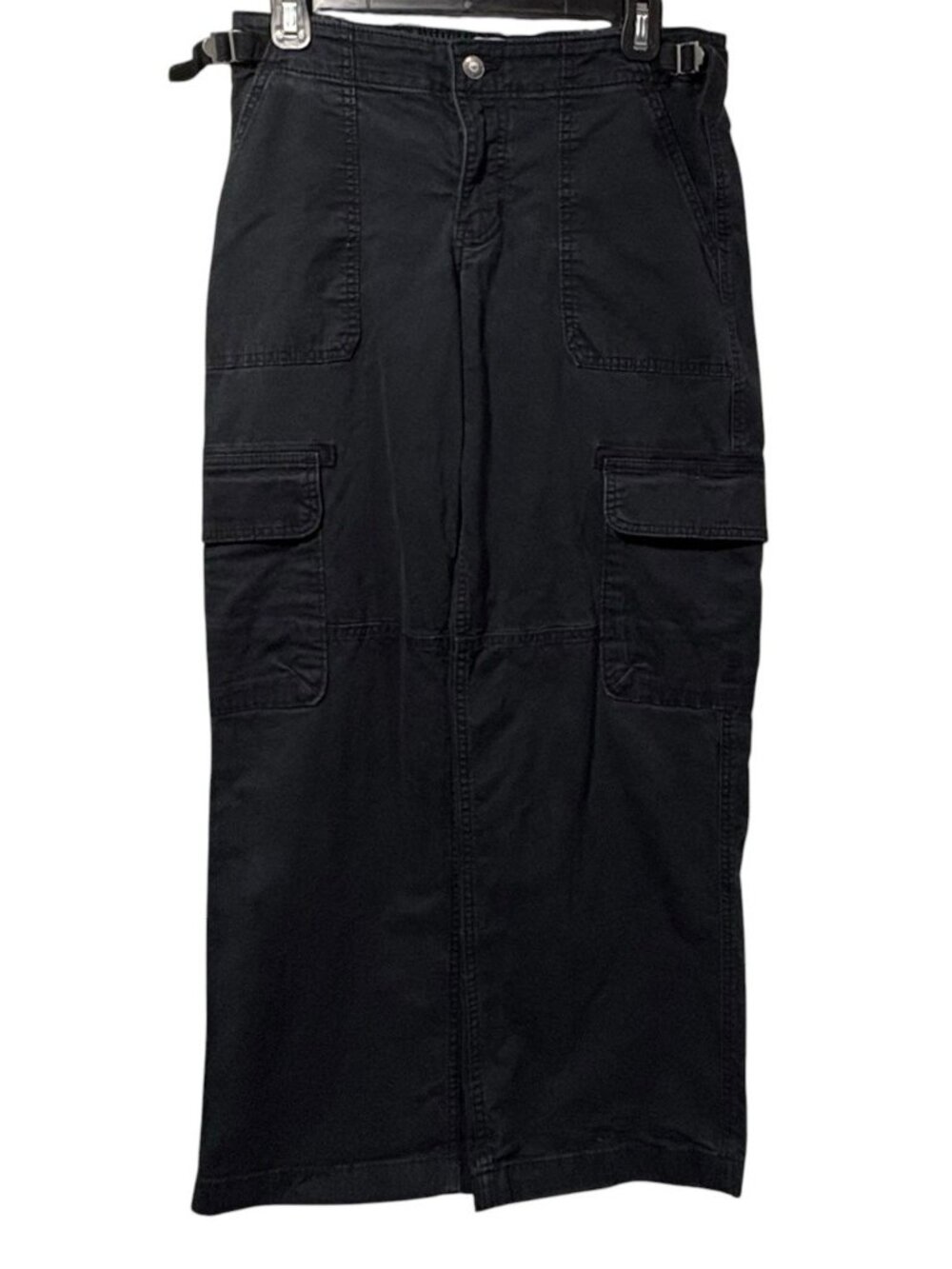 Hollister Low Rise Baggy Cargo Pants Womens Sz 4R Black Y2K Grunge W 27 Regular